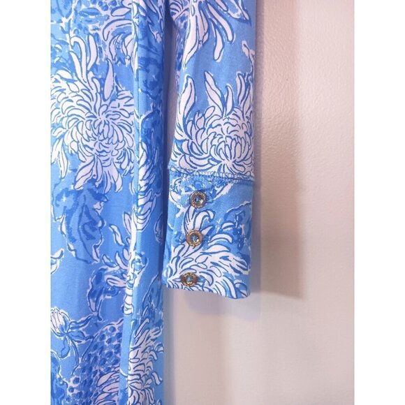 Lilly Pulizter Sophie Floral UPF 50+ Beach Coastal Stretch Dress Size L NWT - Picture 6 of 6